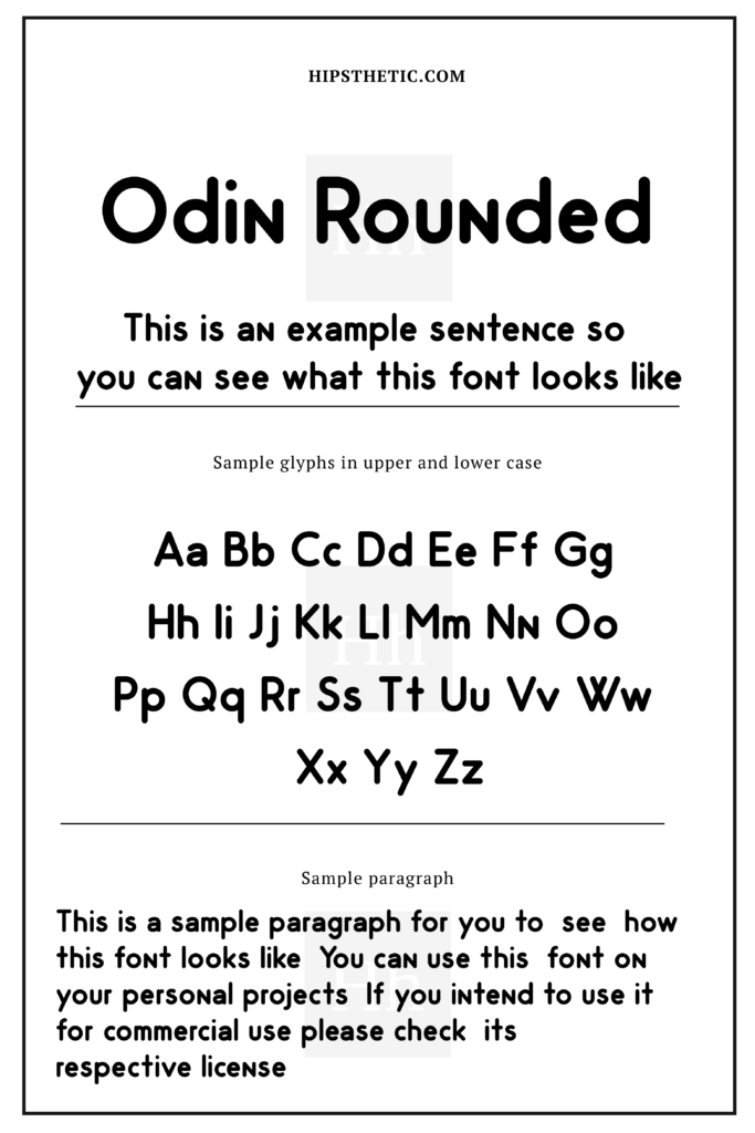 Odin Rounded Bold Sans Serif Fonts Hipsthetic
