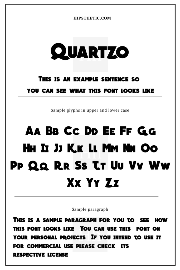Quartzo Bold Sans Serif Fonts Hipsthetic