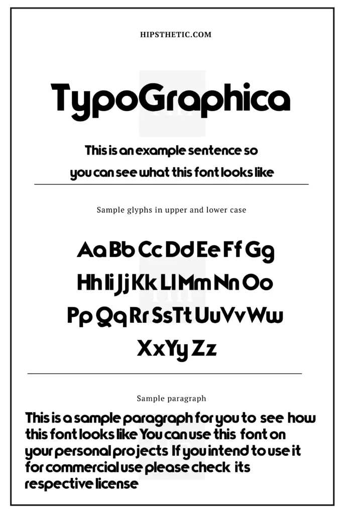 TypoGraphica Bold Sans Serif Fonts Hipsthetic