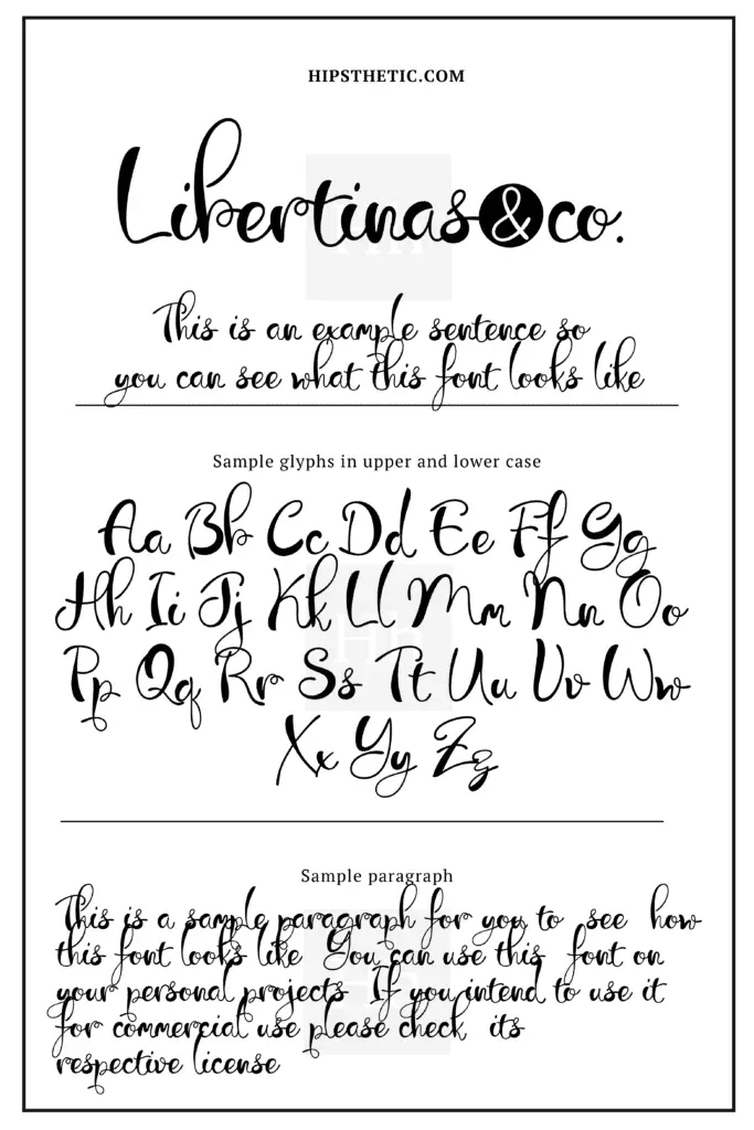 Libertinas co Bold Handwriting Font Hipsthetic