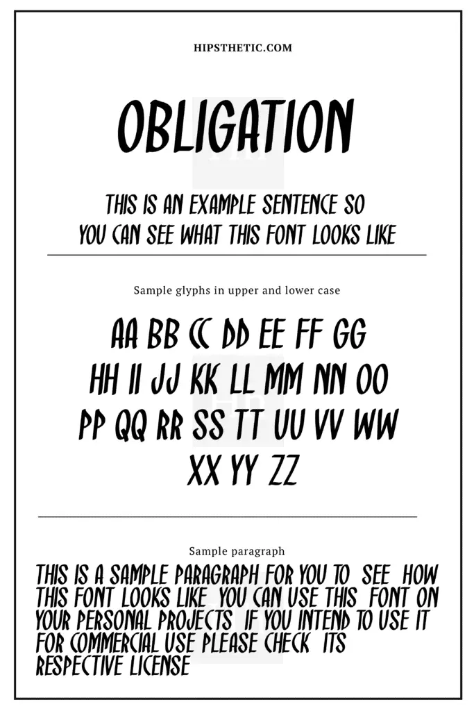 Obligation Bold Handwriting Font Hipsthetic