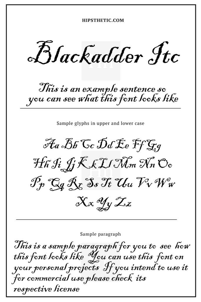 Blackadder Halloween Fonts for Word Hipsthetic