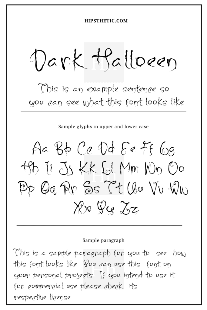 Dark Halloween Halloween Fonts for free Hipsthetic