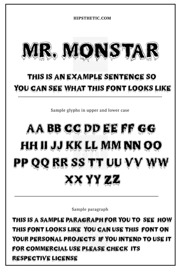 Mr Monstar Halloween Fonts for free Hipsthetic