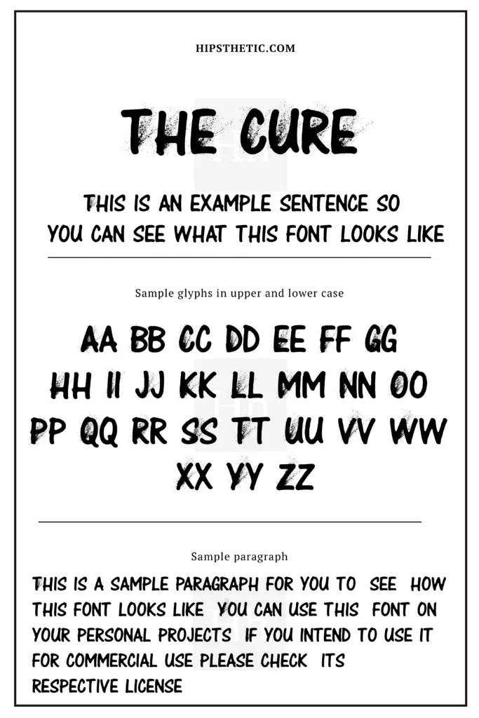 The Cure Halloween Fonts for free Hipsthetic