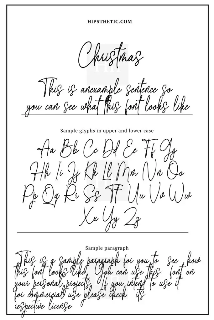 Christmas fonts for Cards Hipsthetic