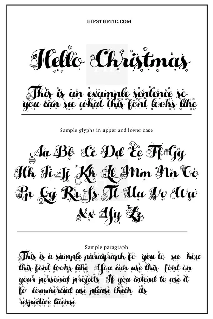 Hello Christmas Christmas Fonts for Cards Hipsthetic