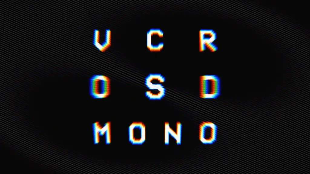 VCR OSD MONO Font example vaporwave fonts hipsthetic