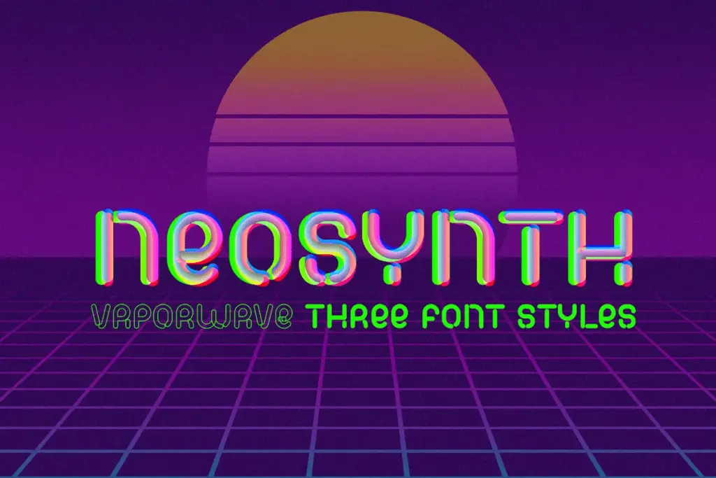 neosynth vaporwave font example hipsthetic