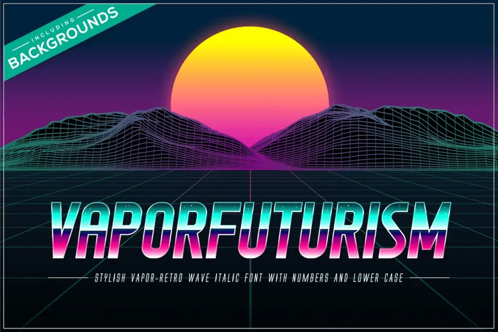 Vaporfuturism example premium vaporwave fonts hipsthetic
