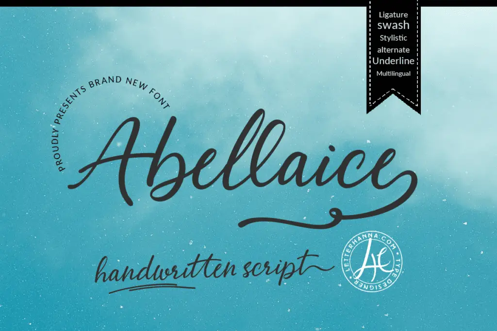 abellaice script monogram fonts hipsthetic