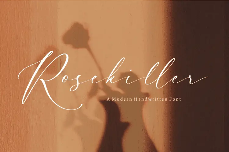 cursive monogram font rosekiller