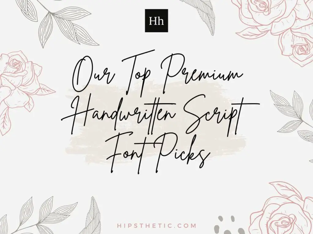 premium handwritten script font